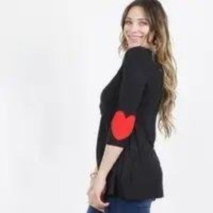 Valentine Heart Elbow Patch Tunic